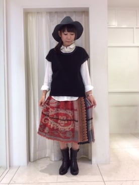 「AS KNOW AS」｜「アイテム（ブーツ）」を使った、コイケさん（レディース・158cm）の秋コーディネート