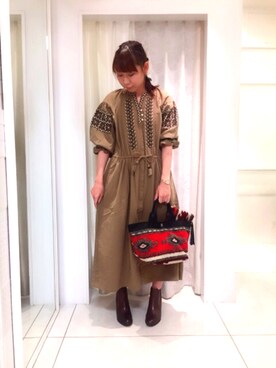 「AS KNOW AS」｜「アイテム（ワンピース/ドレス）」を使った、コイケさん（レディース・158cm）の秋コーディネート