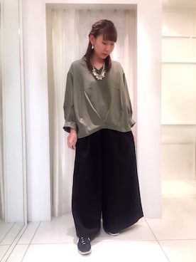 「AS KNOW AS」｜「アイテム（パンツ）」を使った、コイケさん（レディース・158cm）の秋コーディネート