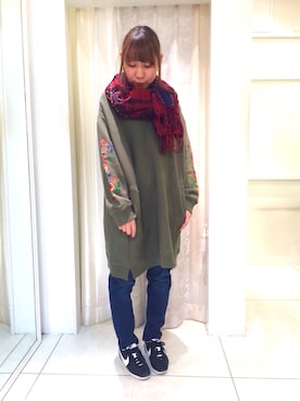 「AS KNOW AS」｜「アイテム（ワンピース/ドレス）」を使った、コイケさん（レディース・158cm）の冬コーディネート