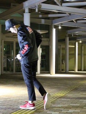 「STUTTERHEIM（ストゥッテルハイム）のアイテム」を使った、KATSUYAさん（メンズ・171cm）の春コーディネート