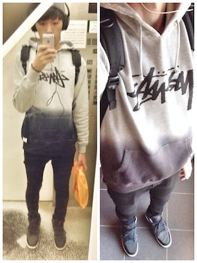 「TOPMAN（トップマン）のアイテム（帽子）」を使った、kazumaさん（メンズ・186cm）の秋コーディネート