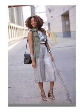 「Milly（ミリー）のアイテム（トップス）」を使った、DASHさん（レディース・178cm）の夏コーディネート