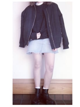 「厚底ブーツ」｜「アイテム（その他トップス）」を使った、a O iさん（レディース・155cm）の冬コーディネート