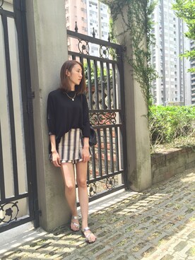 「Kashin（カシン）のアイテム」を使った、kongさん（レディース・156cm）の夏コーディネート