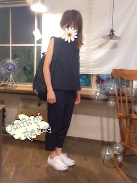 「Te chichi（テチチ）のアイテム（つなぎ/オールインワン）」を使った、yuさん（レディース・154cm）の夏コーディネート