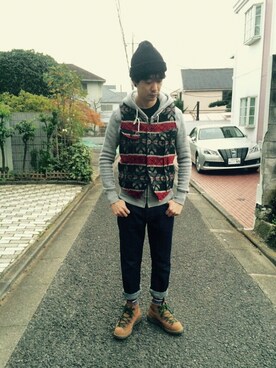 「JOHNSON（ジョンソン）のアイテム」を使った、roywさん（メンズ・174cm）の冬コーディネート