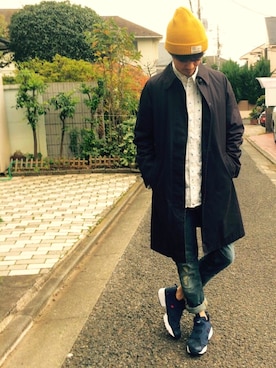 「417 EDIFICE（フォーワンセブンエディフィス）のアイテム（帽子）」を使った、roywさん（メンズ・174cm）の冬コーディネート