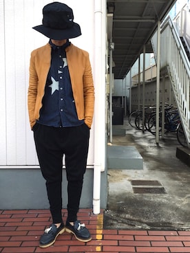 「fragment design（フラグメントデザイン）のアイテム（帽子）」を使った、roywさん（メンズ・174cm）の春コーディネート