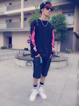 「hba」｜「アイテム（その他）」を使った、REIさん（メンズ・178cm）の夏コーディネート