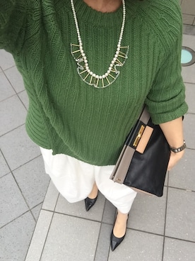 「Marc by Marc Jacobs（マークバイマークジェイコブス）のアイテム（ニット/セーター）」を使った、ayaco.mさん（レディース・150cm）の春コーディネート