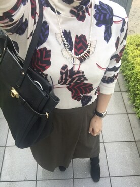 「Marc by Marc Jacobs（マークバイマークジェイコブス）のアイテム（ニット/セーター）」を使った、ayaco.mさん（レディース・150cm）の秋コーディネート