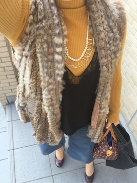 「Marc by Marc Jacobs（マークバイマークジェイコブス）のアイテム（ニット/セーター）」を使った、ayaco.mさん（レディース・150cm）の秋コーディネート