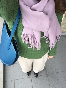 「Marc by Marc Jacobs（マークバイマークジェイコブス）のアイテム（ニット/セーター）」を使った、ayaco.mさん（レディース・150cm）の秋コーディネート