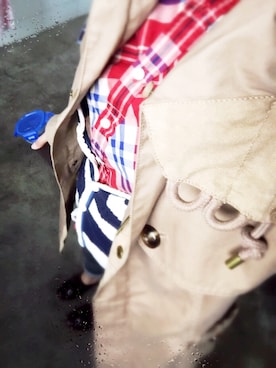 「アイテム（ブーティ、レッド系）」を使った、Yさん（レディース・168cm）の春コーディネート