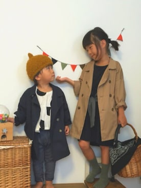 「フェリシモキッズ（フェリシモキッズ）のアイテム（ジャケット/アウター）」を使った、ha-chanさん（キッズ・100cm）の秋コーディネート