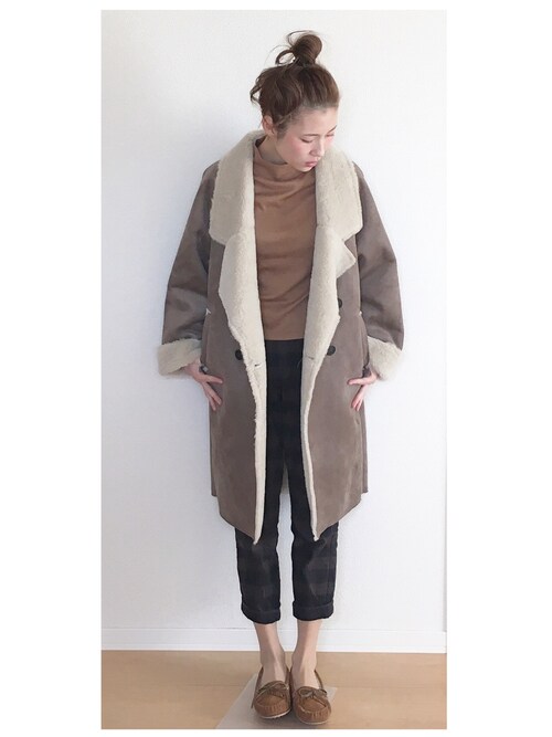 Miyu Yamaoka Kbfのムートンコートを使ったコーディネート Wear