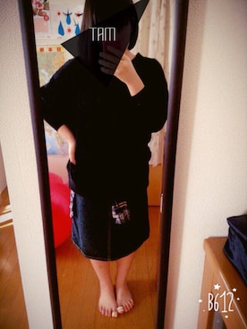 「黒ニット」｜tamさん（レディース・158cm）の秋コーディネート