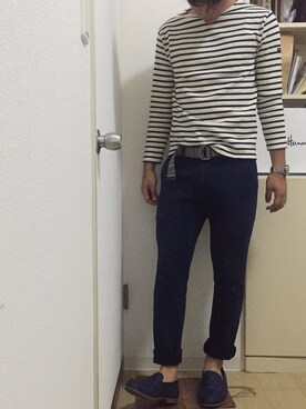 「J.M. WESTON（ジェイエムウエストン）のアイテム（その他シューズ）」を使った、YUSUKEさん（メンズ・173cm）の秋コーディネート