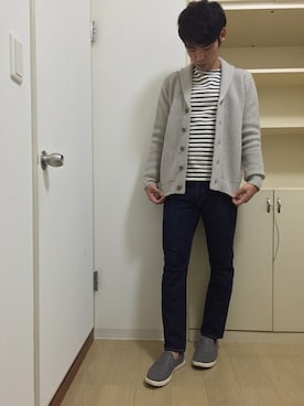 「ニットカーディガン」｜YUSUKEさん（メンズ・174cm・20代）の秋コーディネート