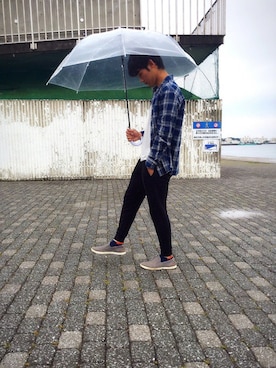 「LOOPWHEELER（ループウィラー）のアイテム（パンツ）」を使った、YUSUKEさん（メンズ・173cm）の夏コーディネート