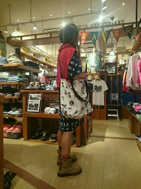 「ボヘミアンズ」｜「アイテム（カーディガン/ボレロ）」を使った、yamaayuさん（レディース・151cm）の夏コーディネート