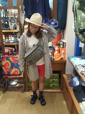 「MYSTERY RANCH（ミステリーランチ）のアイテム（バッグ）」を使った、yamaayuさん（レディース・151cm）の春コーディネート
