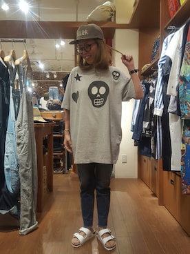 「POLeR OUTDOOR STUFF（ポーラーアウトドアスタッフ）のアイテム」を使った、yamaayuさん（レディース・151cm）の春コーディネート