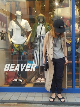 「WILD THINGS（ワイルドシングス）のアイテム（パンツ）」を使った、yamaayuさん（レディース・151cm）の夏コーディネート