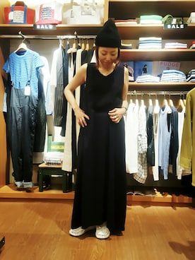 「POLeR OUTDOOR STUFF（ポーラーアウトドアスタッフ）のアイテム」を使った、yamaayuさん（レディース・151cm）の夏コーディネート