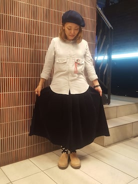 「GRANDMA MAMA DAUGHTER（グランマママドーター）のアイテム」を使った、yamaayuさん（レディース・151cm）の夏コーディネート