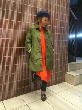 「D.M.G.（ドミンゴ）のアイテム（ジャケット/アウター）」を使った、yamaayuさん（レディース・151cm）の秋コーディネート