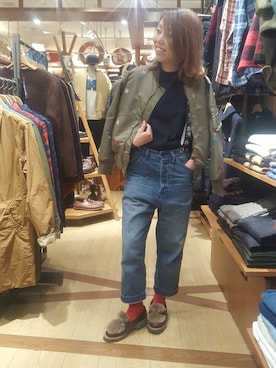 「GRANDMA MAMA DAUGHTER（グランマママドーター）のアイテム」を使った、yamaayuさん（レディース・151cm）の秋コーディネート