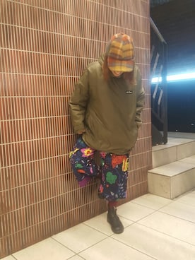 「BEAVER（ビーバー）のアイテム（帽子）」を使った、yamaayuさん（レディース・151cm）の秋コーディネート