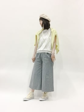 「PRINGLE 1815(プリングル1815)のアイテム」を使った、sayaさん(レディース・163cm)の春コーディネート