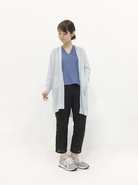 「ブルーグラデーション」｜sayaさん（レディース・163cm）の春コーディネート
