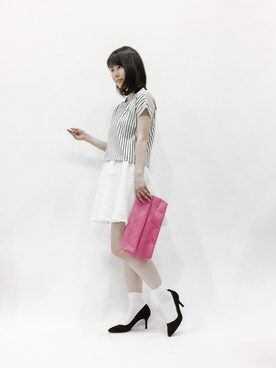 「EDDY GRACE（エディグレース）のアイテム」を使った、sayaさん（レディース・163cm）の春コーディネート