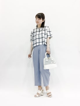 「MERCURYDUO（マーキュリーデュオ）のアイテム（スニーカー）」を使った、sayaさん（レディース・163cm）の春コーディネート