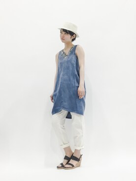 「LE JUN（ルジュン）のアイテム（帽子）」を使った、sayaさん（レディース・163cm）の春コーディネート