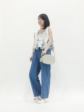 「ANOTHER BRANCH（アナザーブランチ）のアイテム（パンツ）」を使った、sayaさん（レディース・163cm）の春コーディネート