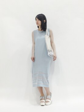「涼しげ」｜「アイテム（ワンピース/ドレス）」を使った、sayaさん（レディース・163cm）の夏コーディネート