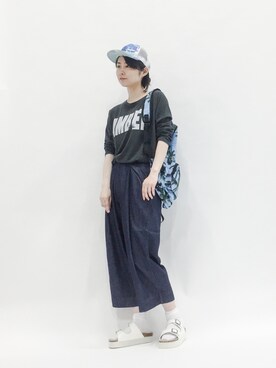 「Sara Sara（サラ サラ）のアイテム」を使った、sayaさん（レディース・163cm）の夏コーディネート