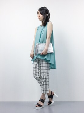 「URBAN RESEARCH ROSSO WOMEN（アーバンリサーチ　ロッソ）のアイテム（チュニック）」を使った、sayaさん（レディース・163cm）の夏コーディネート