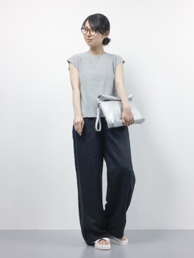 「Another Edition（アナザーエディション）のアイテム（シューズ）」を使った、sayaさん（レディース・163cm）の夏コーディネート