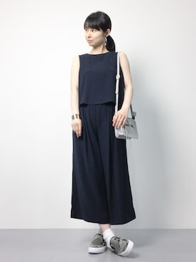 「URBAN RESEARCH ROSSO WOMEN（アーバンリサーチ　ロッソ）のアイテム（つなぎ/オールインワン）」を使った、sayaさん（レディース・163cm）の夏コーディネート