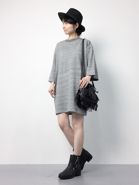 「Another Edition（アナザーエディション）のアイテム（チュニック）」を使った、sayaさん（レディース・163cm）の秋コーディネート