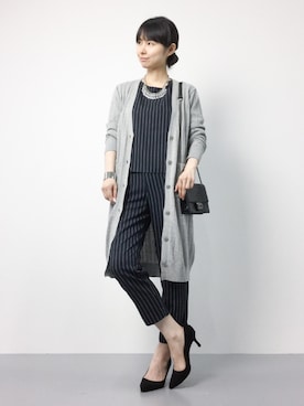 「COMME CA ISM（コムサイズム）のアイテム（セットアップ）」を使った、sayaさん（レディース・163cm）の秋コーディネート