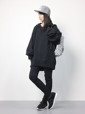「surt（サート）のアイテム（帽子）」を使った、sayaさん（レディース・163cm）の秋コーディネート