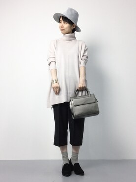 「RAY CASSIN（レイカズン）のアイテム（帽子）」を使った、sayaさん（レディース・163cm）の秋コーディネート