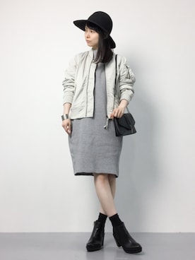 「abcdevol（エービーシーディーイーボル）のアイテム」を使った、sayaさん（レディース・163cm）の秋コーディネート